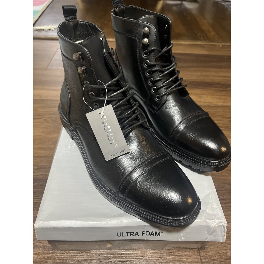 Perry Ellis Portfolio Beacon Size 11 Men's  Black Boots